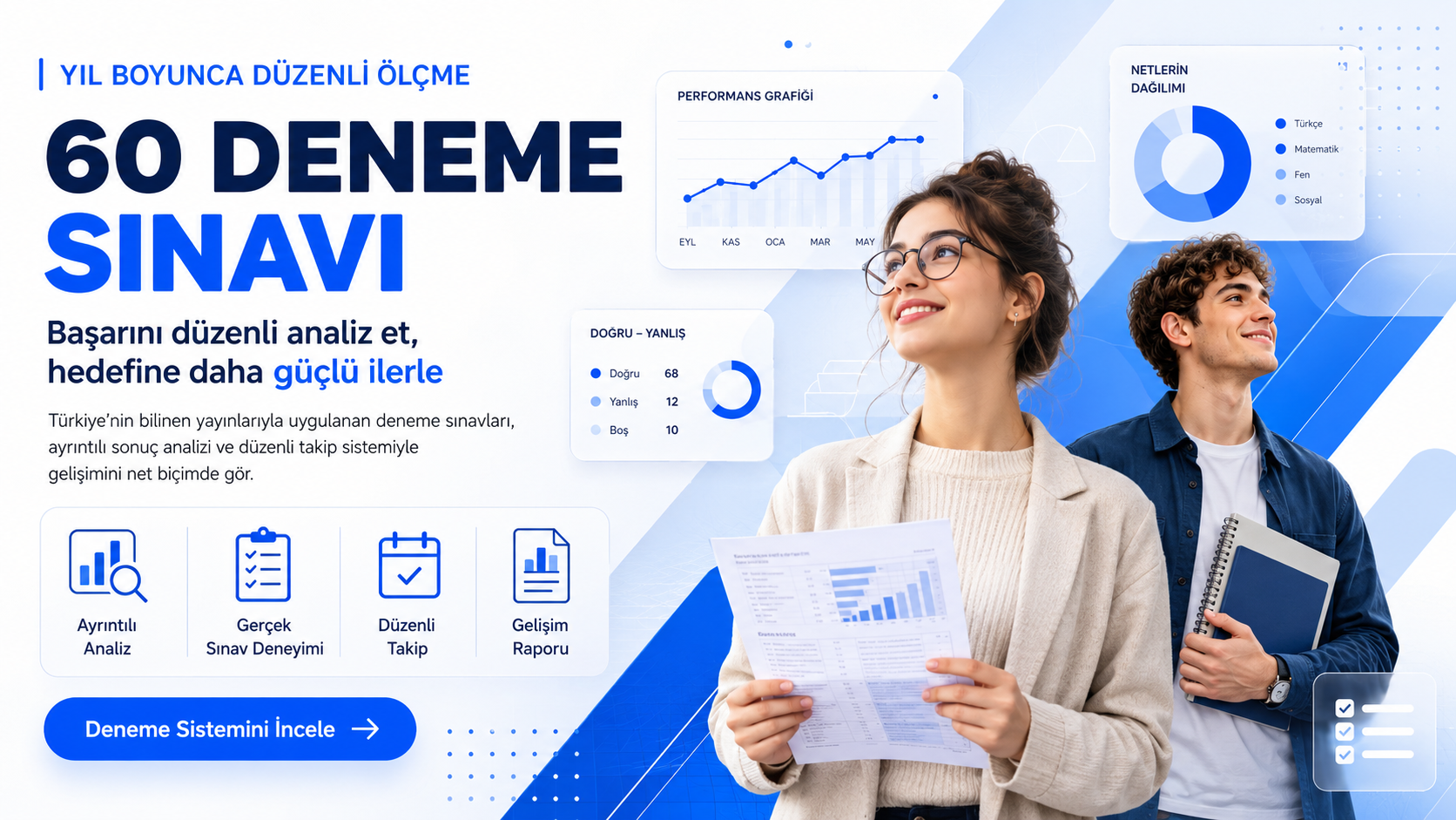 Başak Dil yılda 60 deneme sınavı